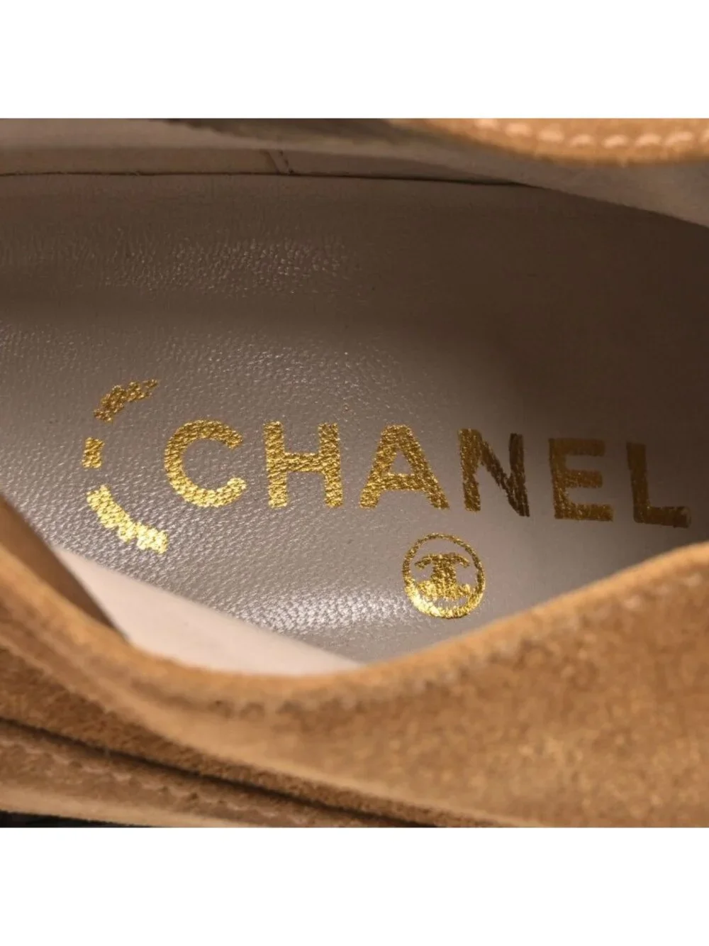 Chanel Short Boots Brown Lace-up CC Logo Tassel